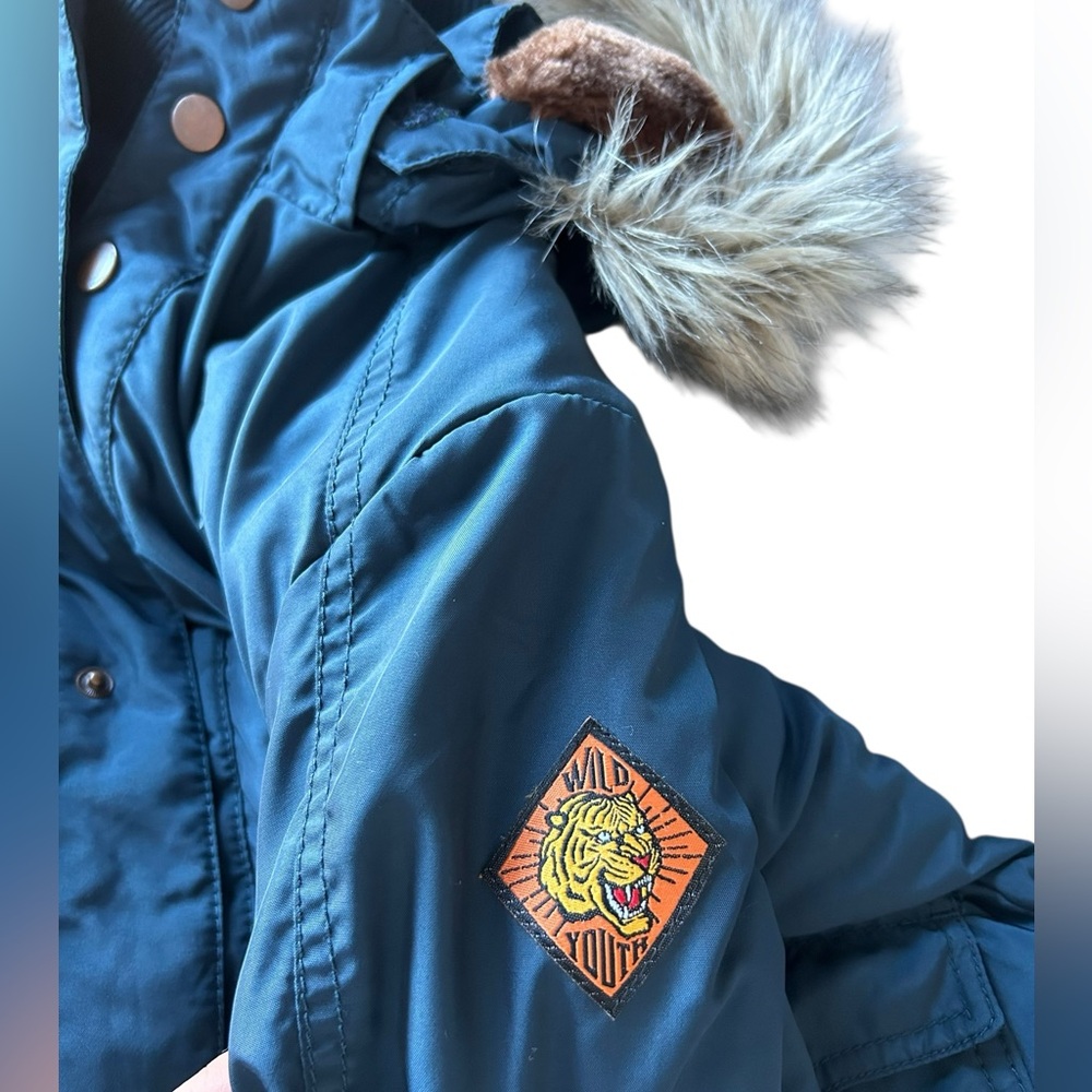 H&M Boys Hooded Parka Size 7-8 - Picture 10 of 12
